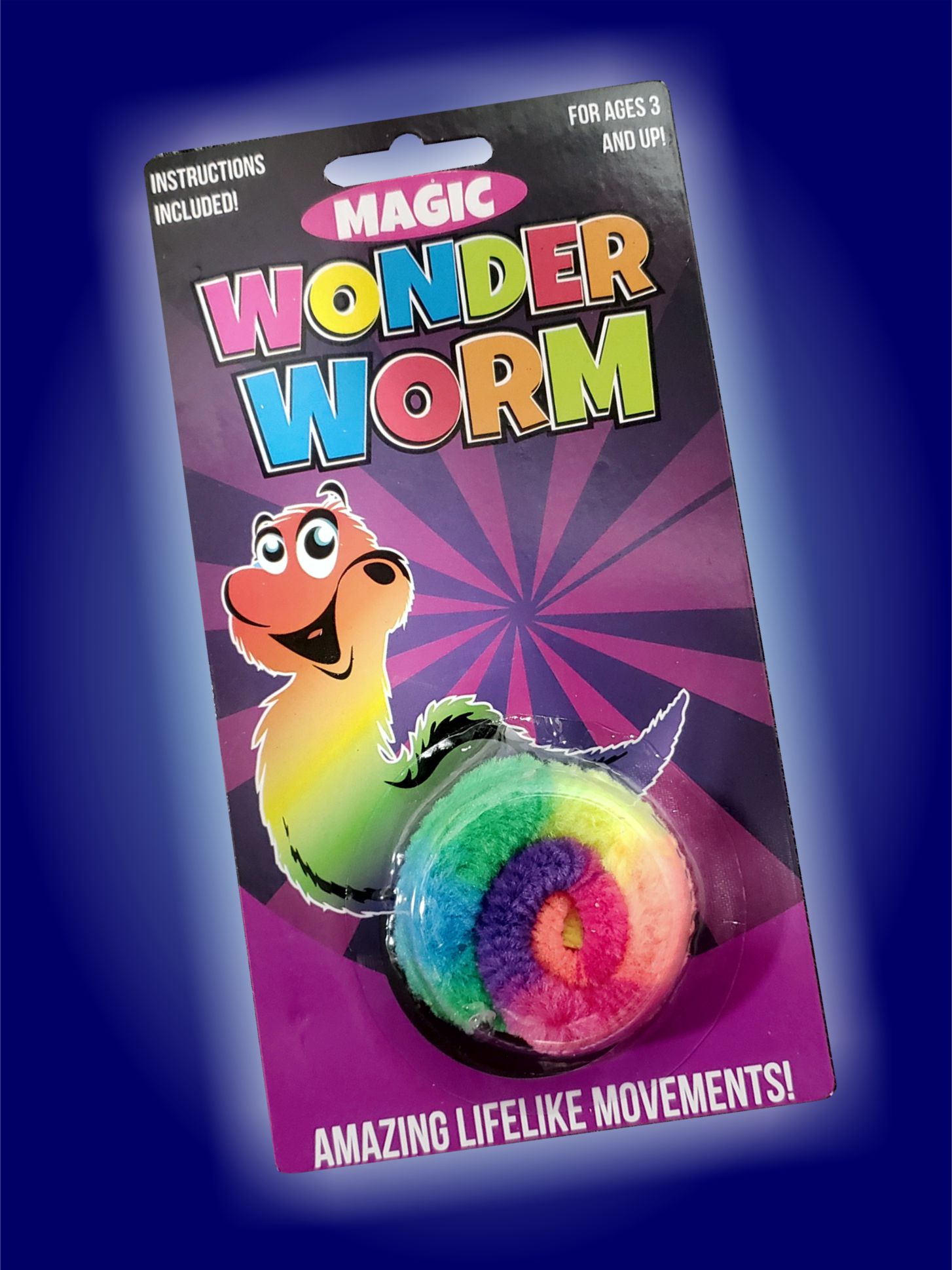 Rainbow Wonder Worm - carded - dozen